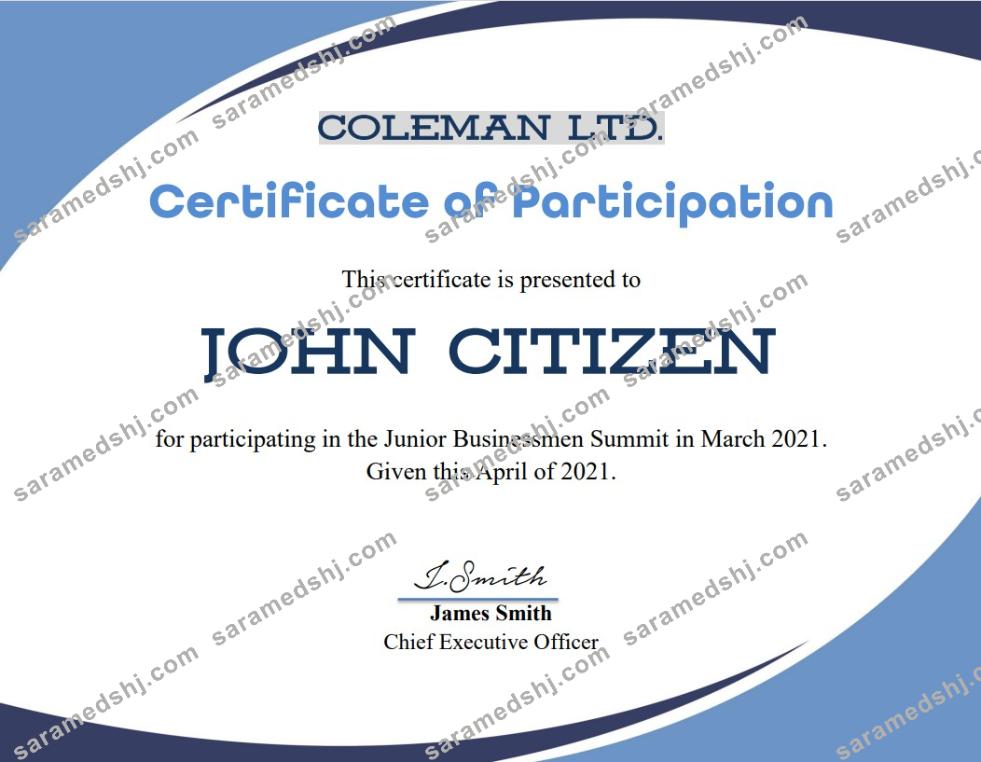 USA Program Participation cert